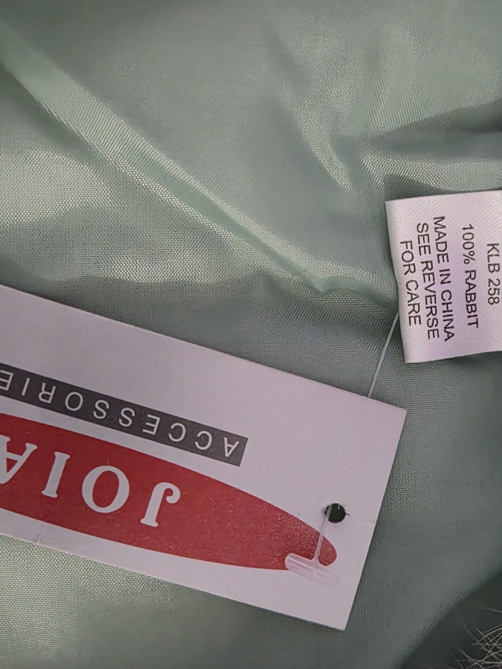 Unbranded Girls' Light Green 100% Rabbit Fur Cropped Jacket - Picture 2 of 3
